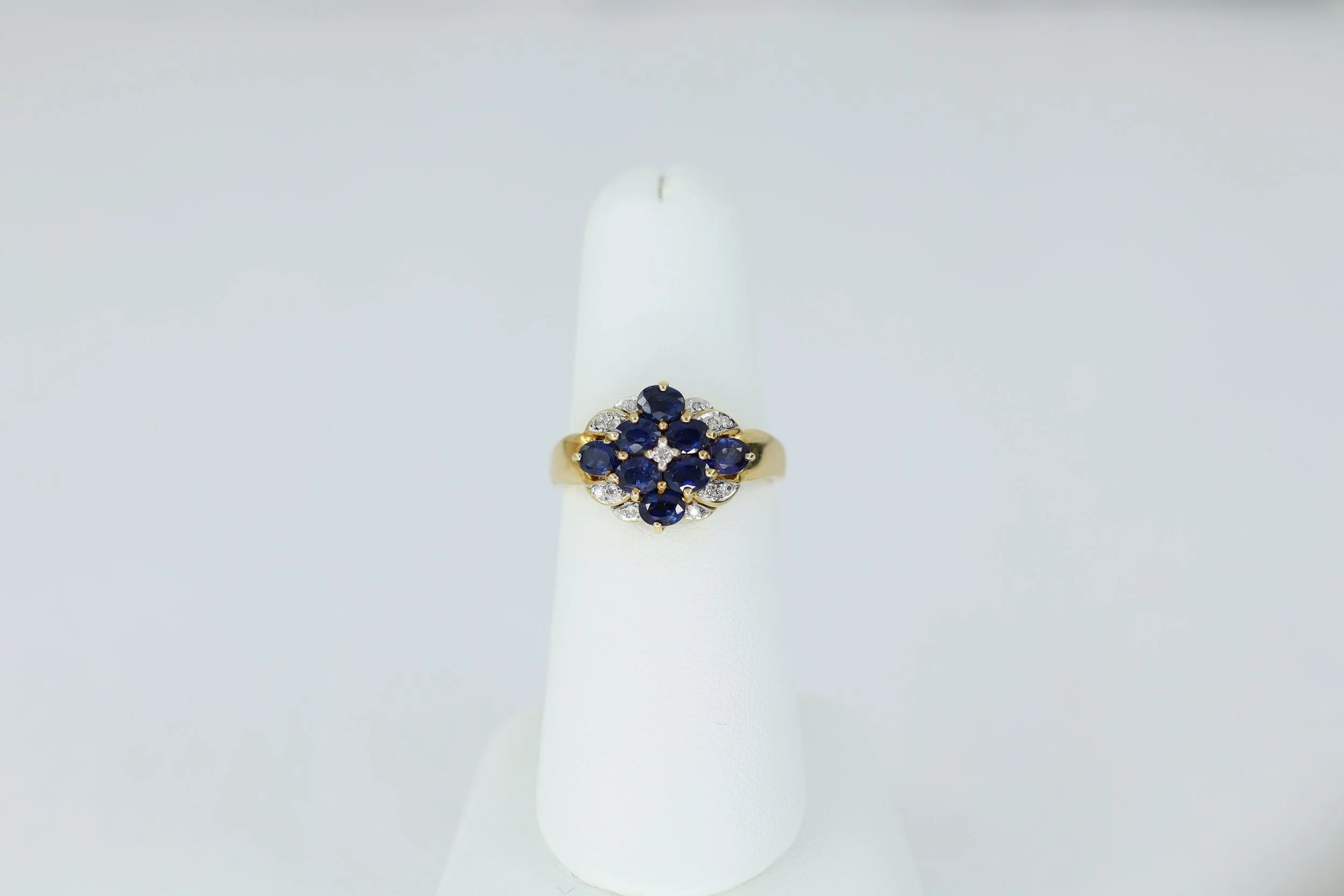 Sapphire Cluster Ring