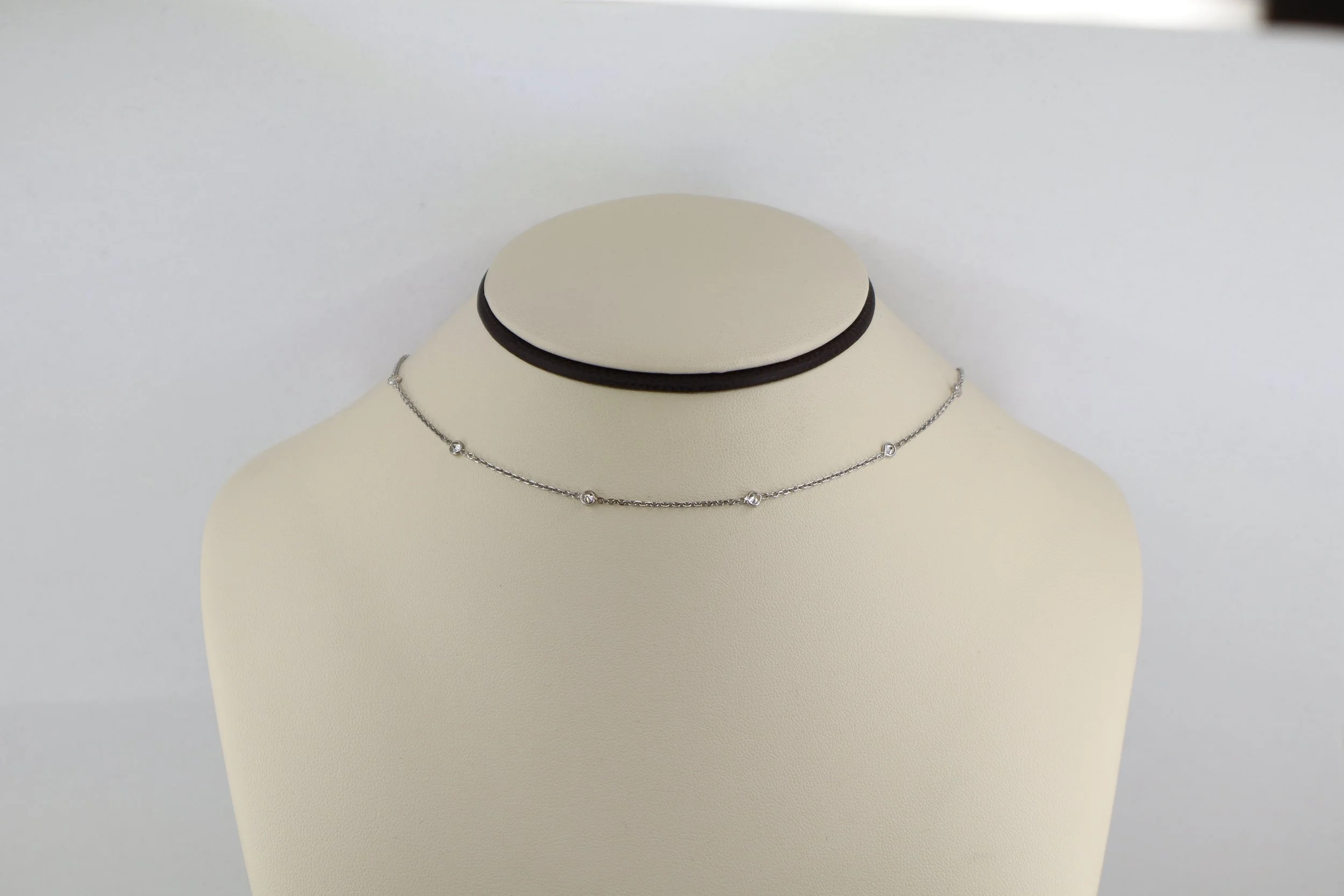 White Gold Diamond-by-the-Yard Necklace