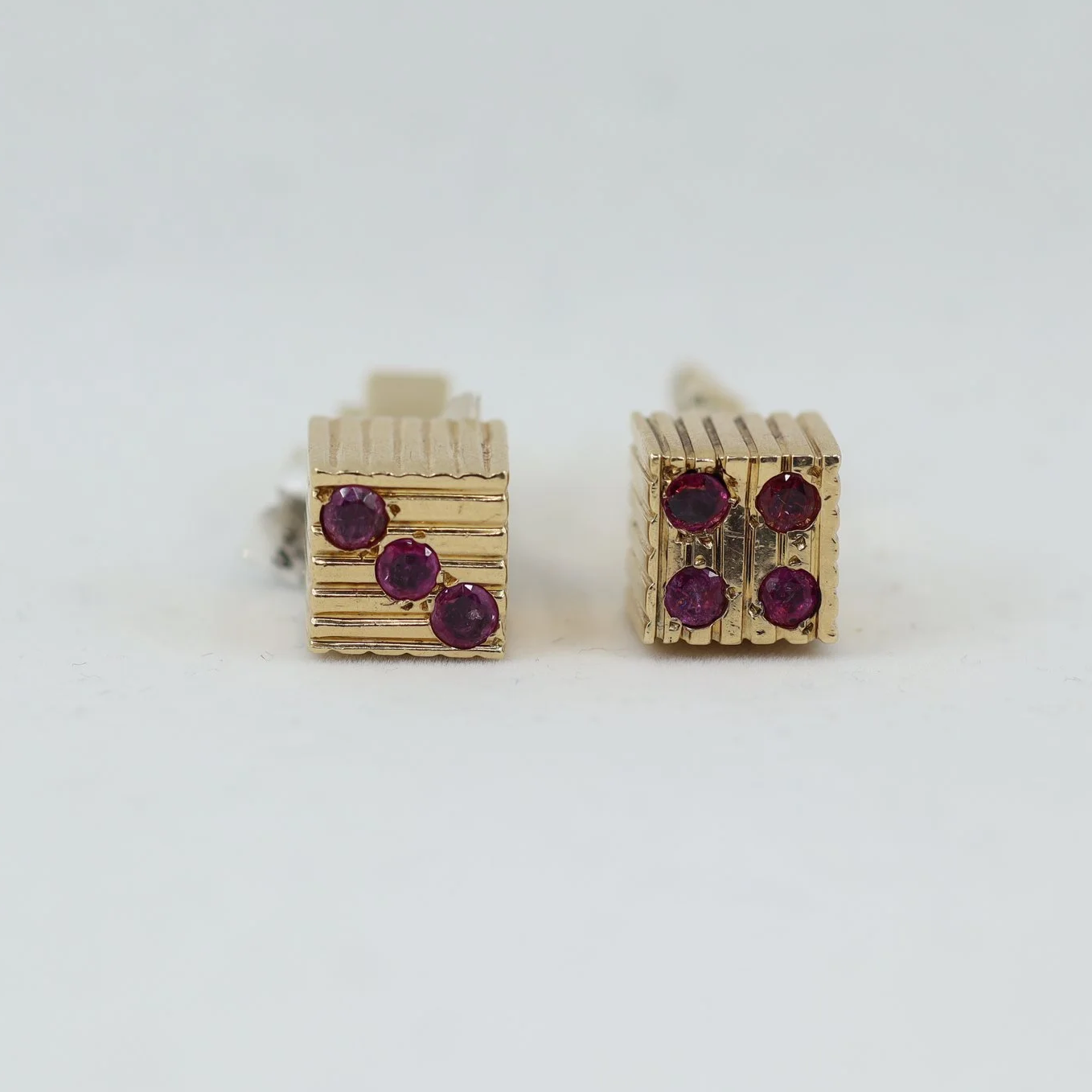 Ruby Dice Cufflinks