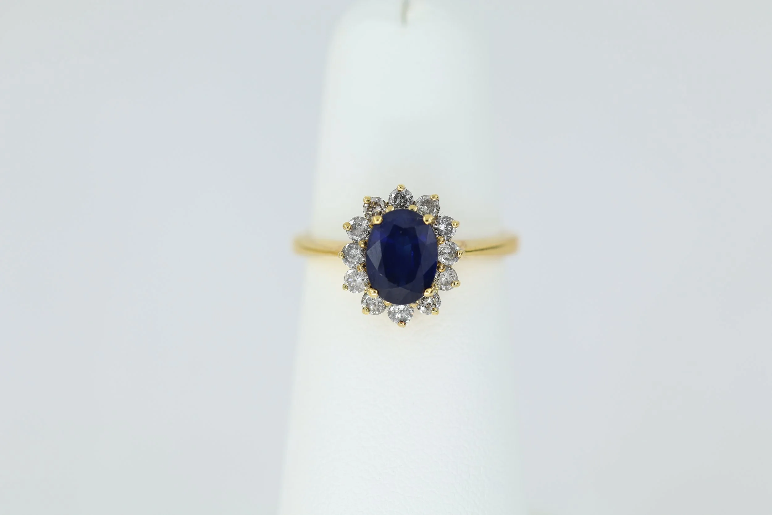 Sapphire Halo Ring
