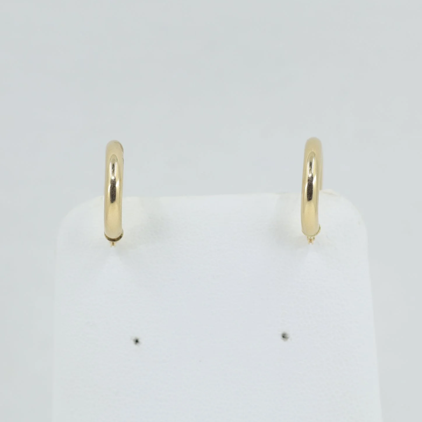 Polished Yellow Gold Hoop Earrings