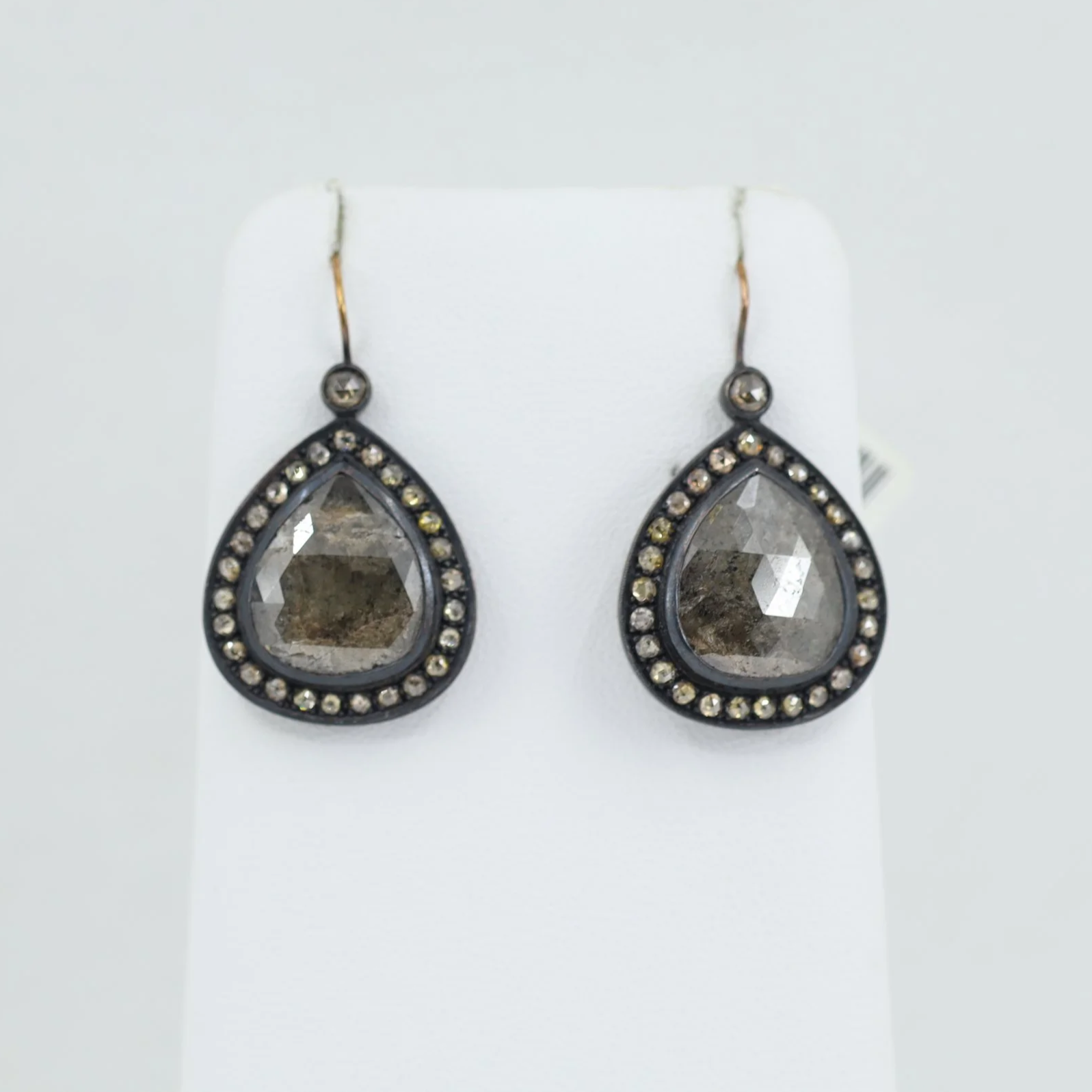 Diamond Teardrop Drop Earrings