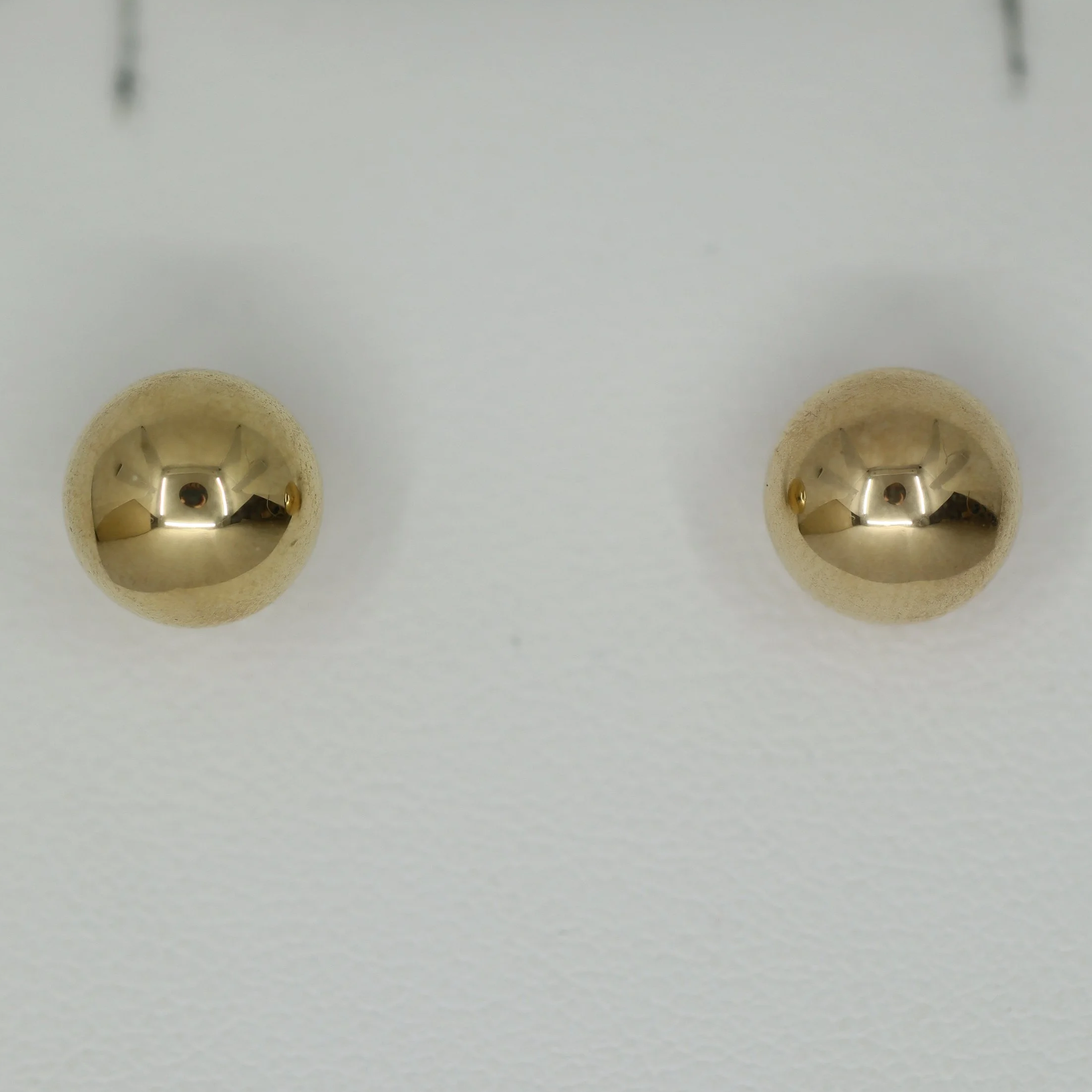 Yellow Gold Ball Stud Earrings