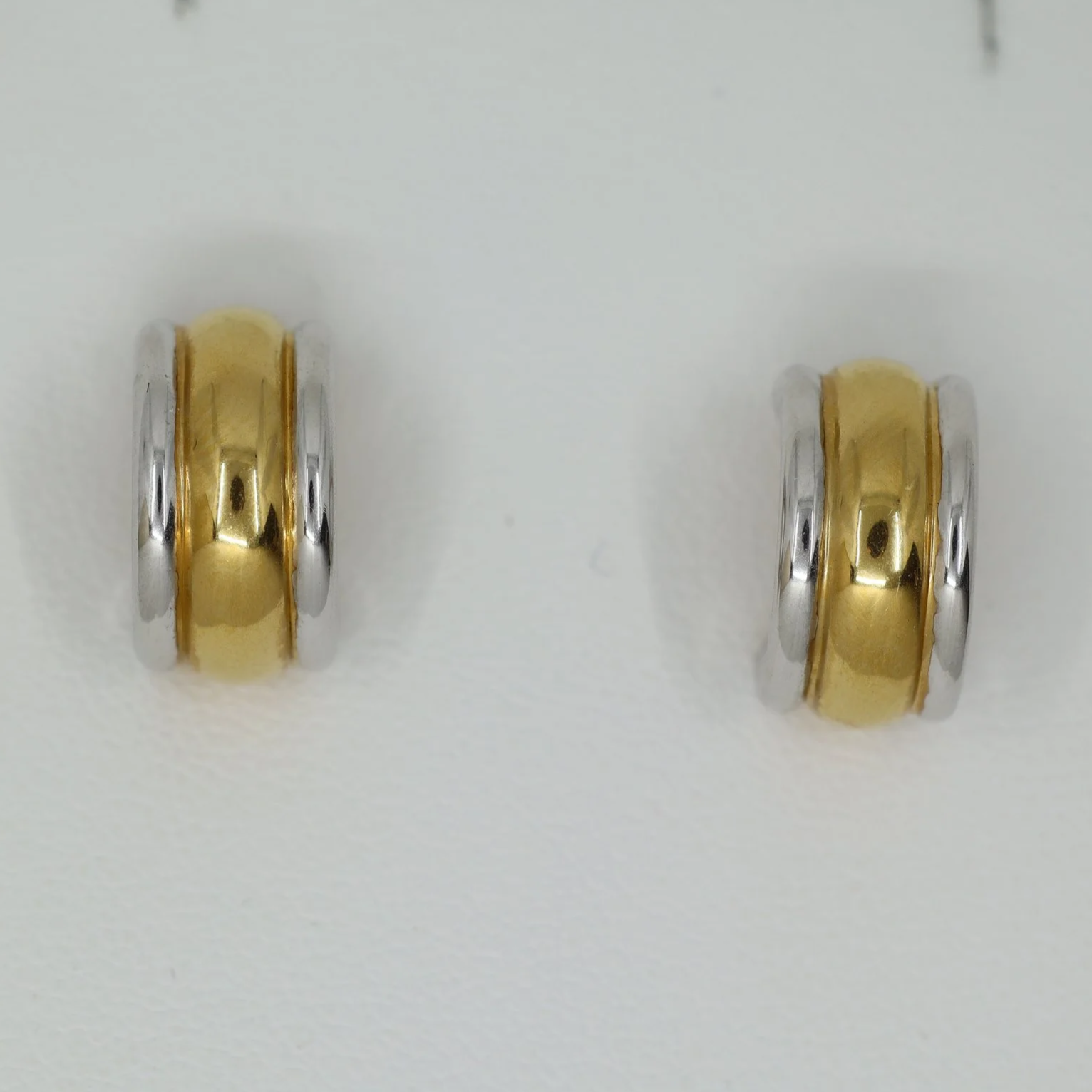 Two-Tone Hoop Earrings