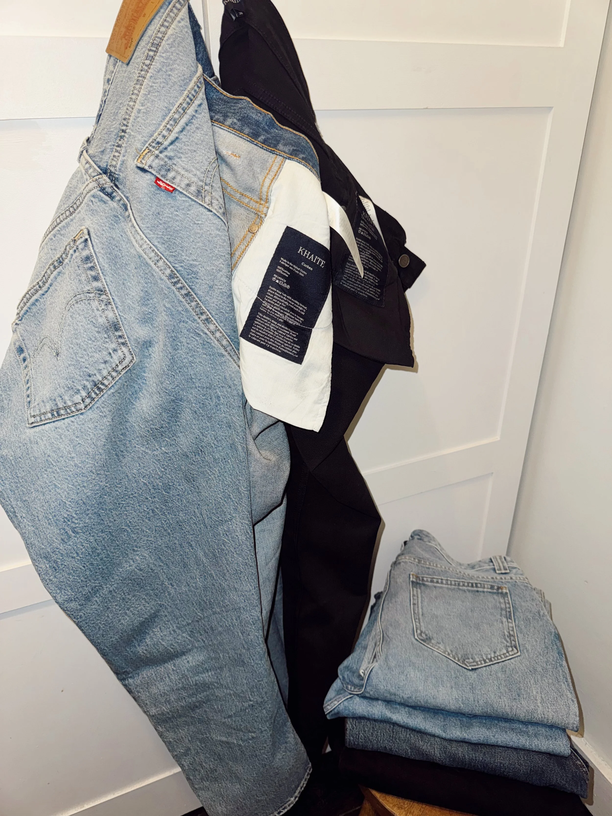 Levi's and Khaite jeans