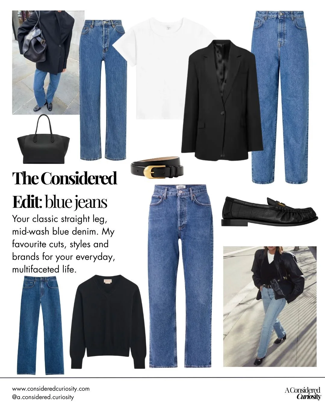Blue jeans options and styling