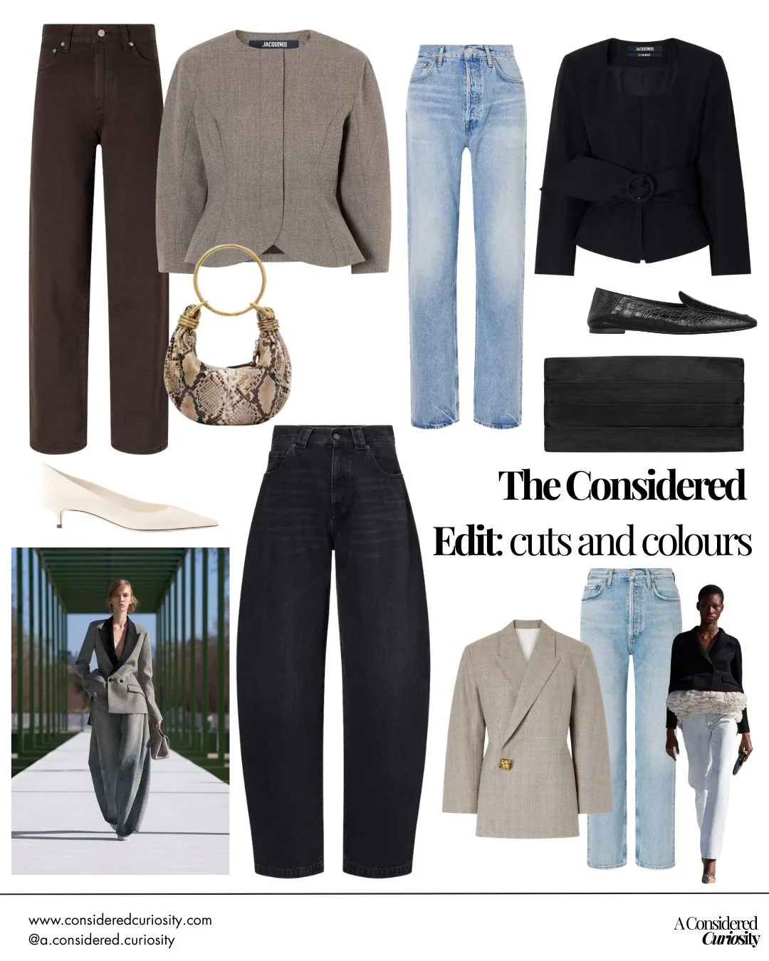 Colourful cuts of denim options and styling