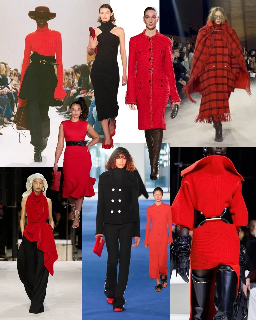 Black and red styles on the autumn/winter 2026 runway