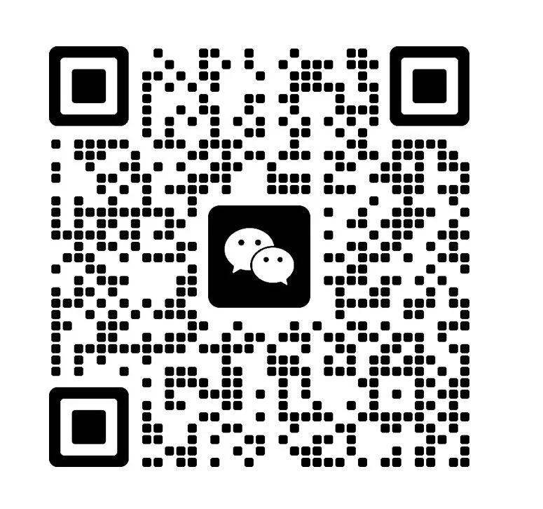 A QR code with the WeChat logo in the center.