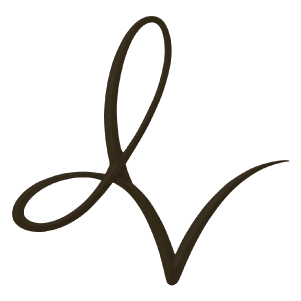 Stylized black 'L' and 'V' cursive letters combined in a logo design.