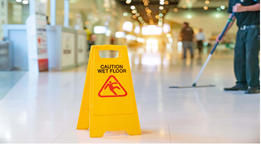 caution wet floor sign