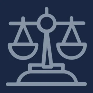 Icon of a balanced scale.