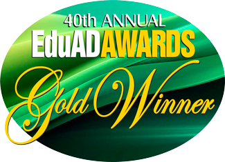 The 40th Annual EduAD Awards Gold Winner badge.