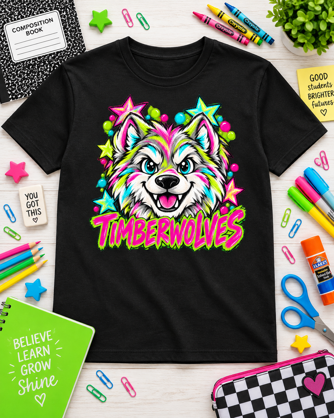 Neon Timberwolves Spirit Tee mock1.png