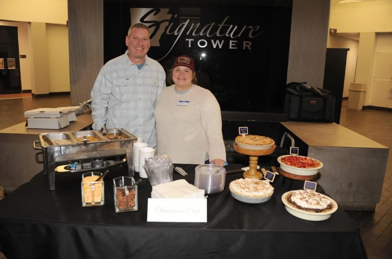 Owners of Townhouse Cafe and Enjoy catering. Catering at Signature Bank