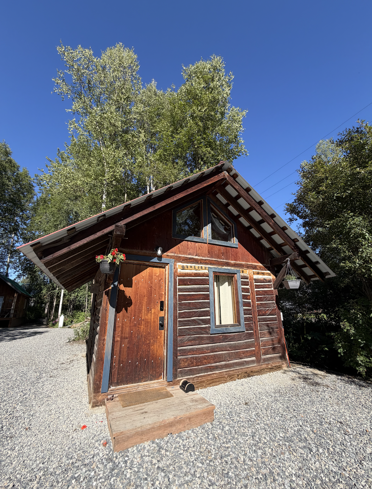Exterior of the Mannix Cabin in Summer