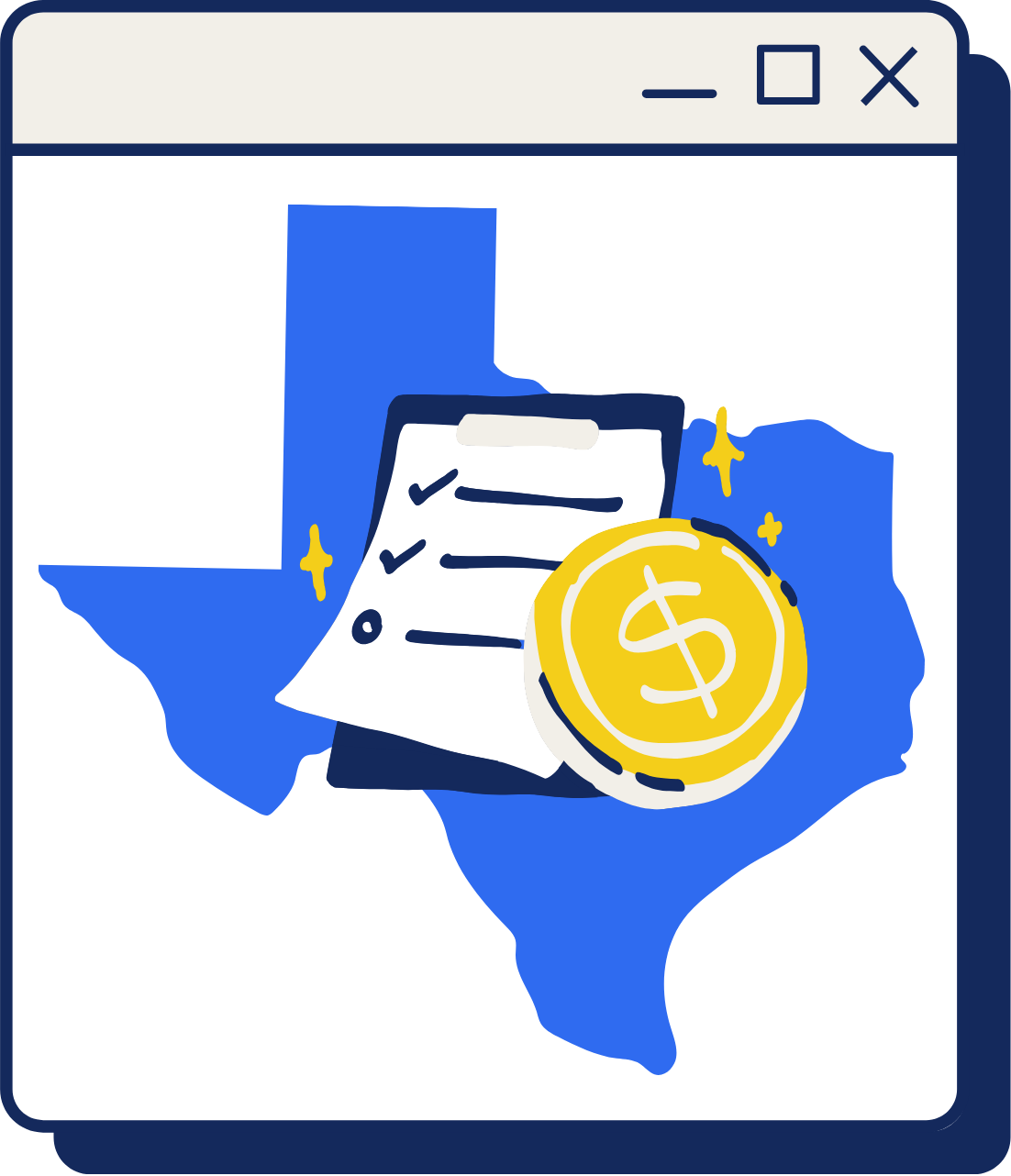 The state of Texas with a checklist and money — paid opportunities with Rally Texas