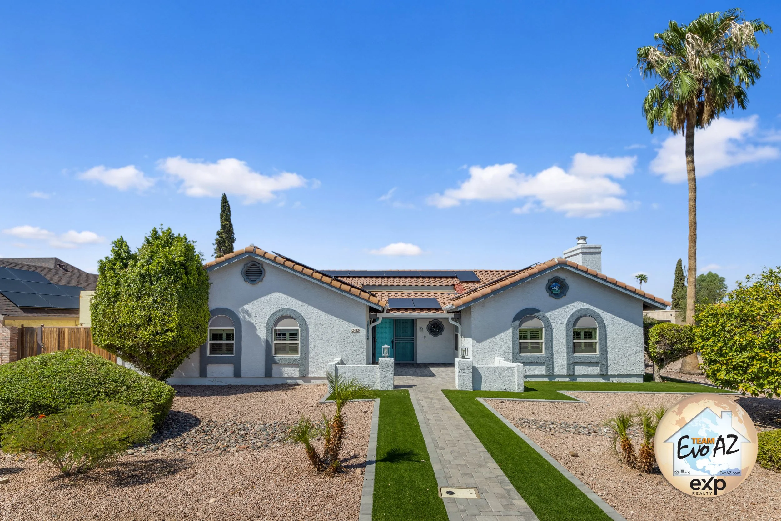 Mesa AZ home with RV gate front exterior on an oversized corner lot in Citrus Highlands