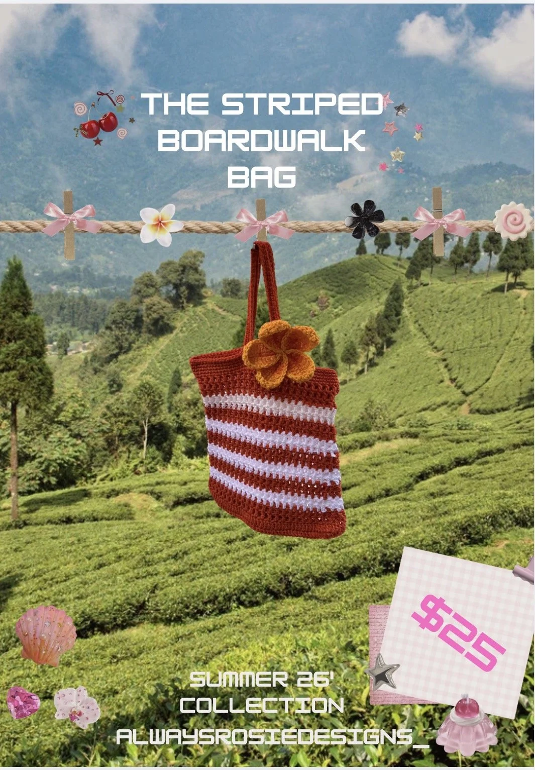 Striped Boardwalk Bag