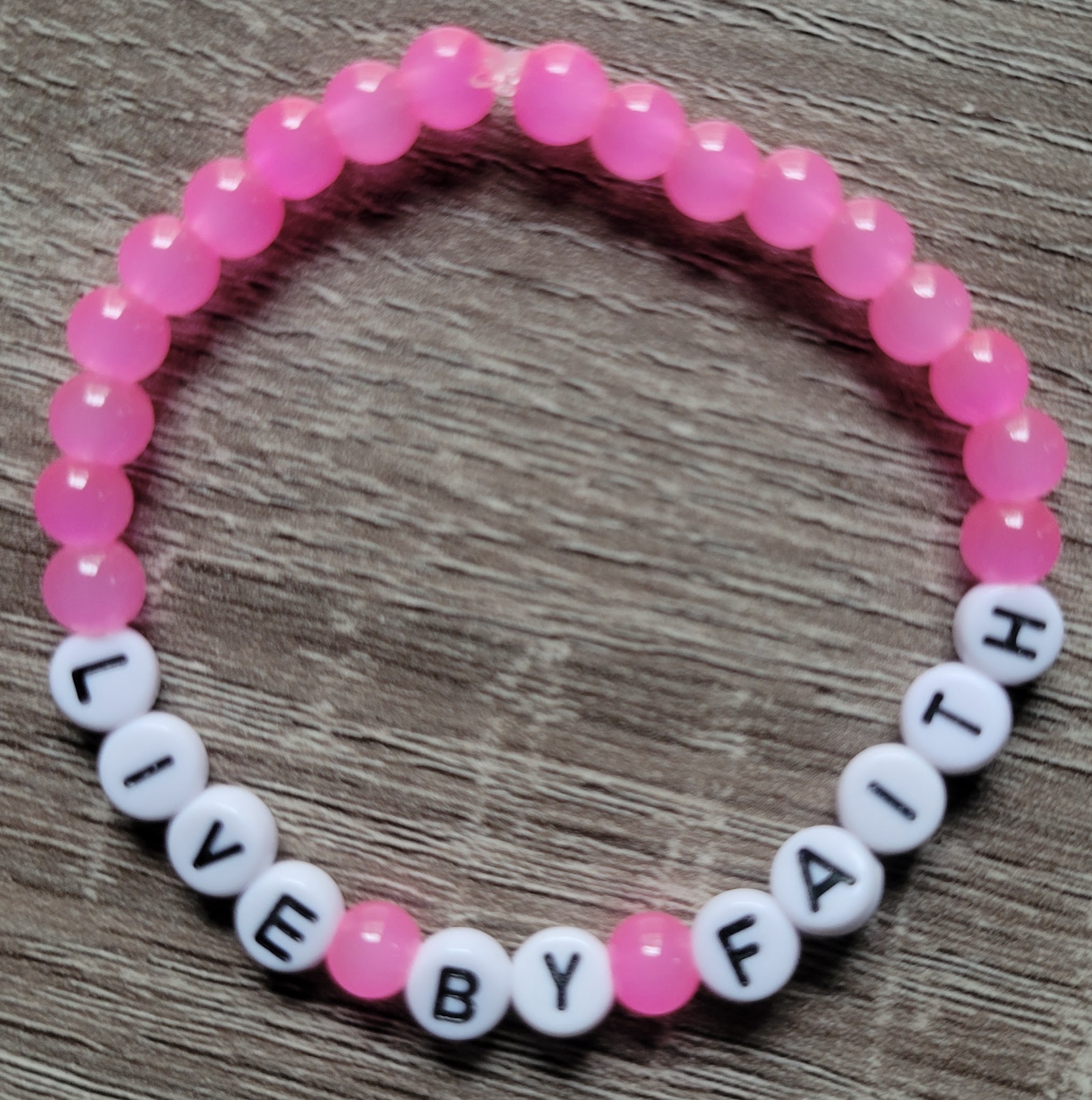 Pink Live By Faith Bracelet