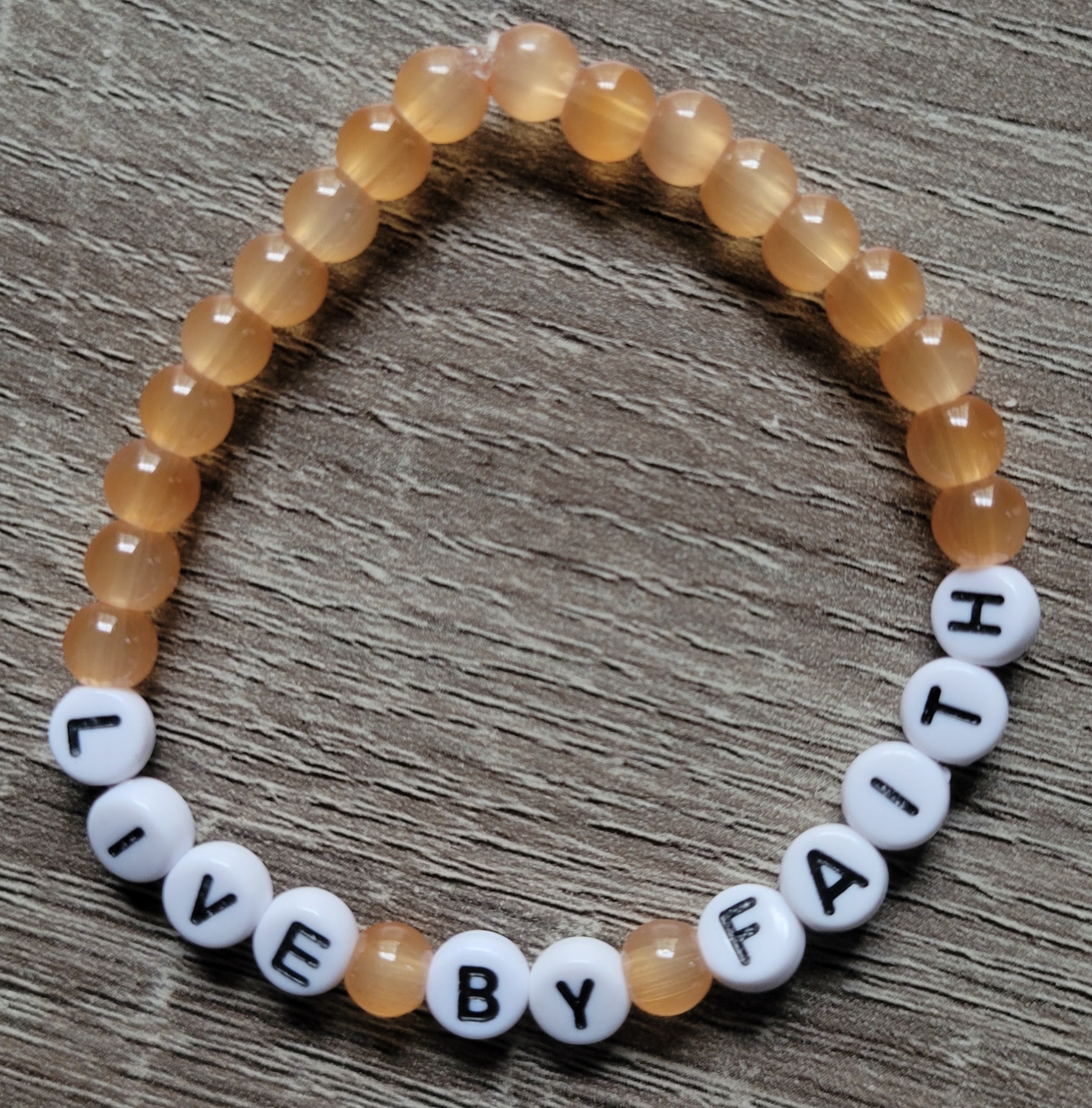 Orange Live By Faith Bracelet