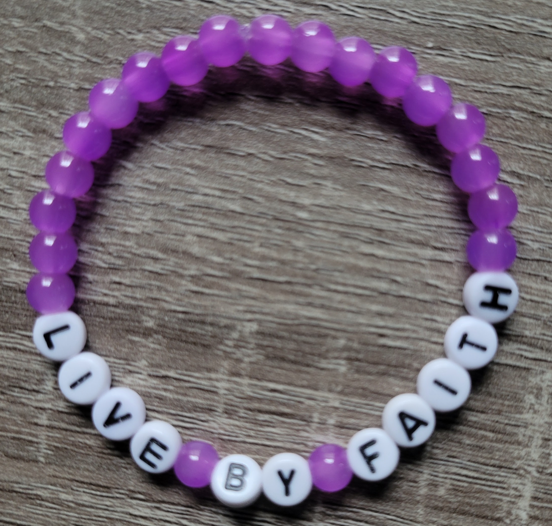 Purple Live By Faith Bracelet