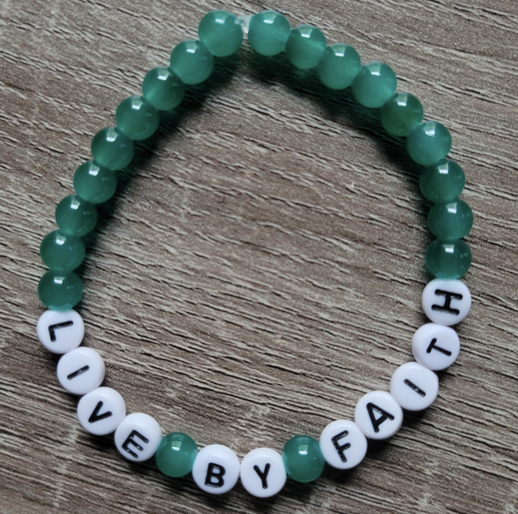 Green Live By Faith Bracelet
