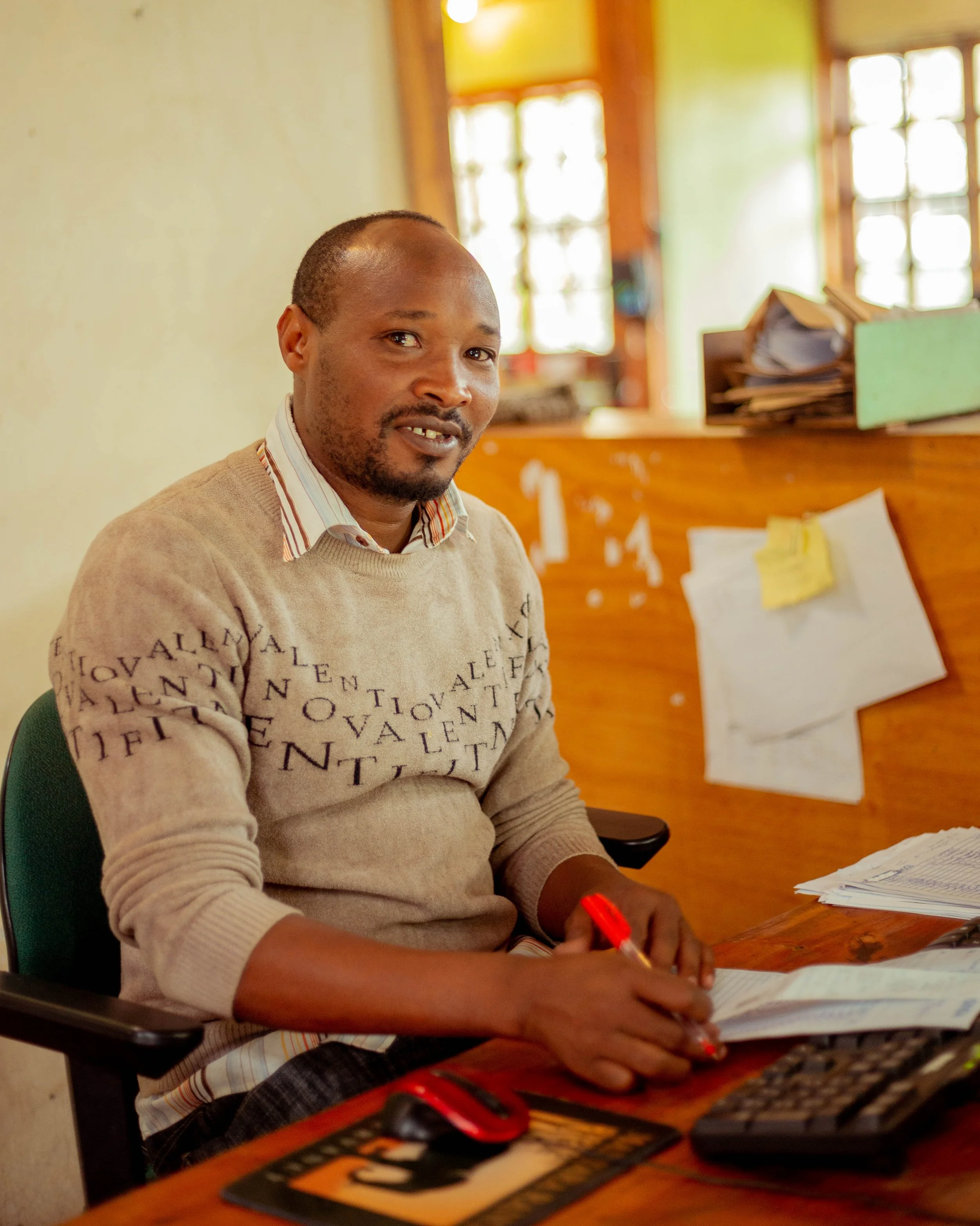 Man sitting at desk in office