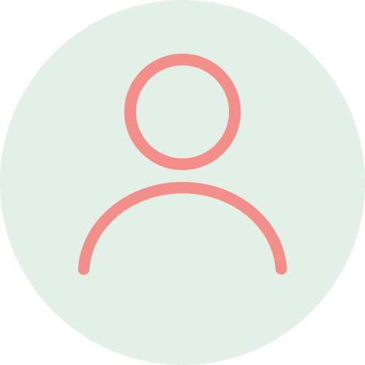 A simple, minimalist icon of a user silhouette on a light background.