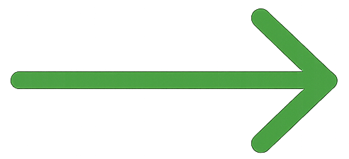 Green arrow pointing to the right with neon glow effects.