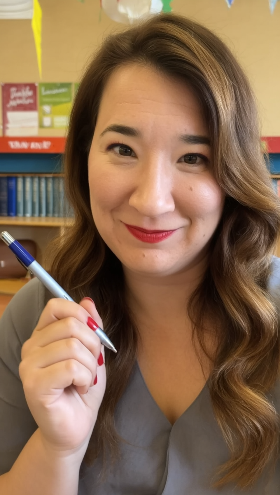 Kristina Stone LeCrone, educator and author, in a classroom setting