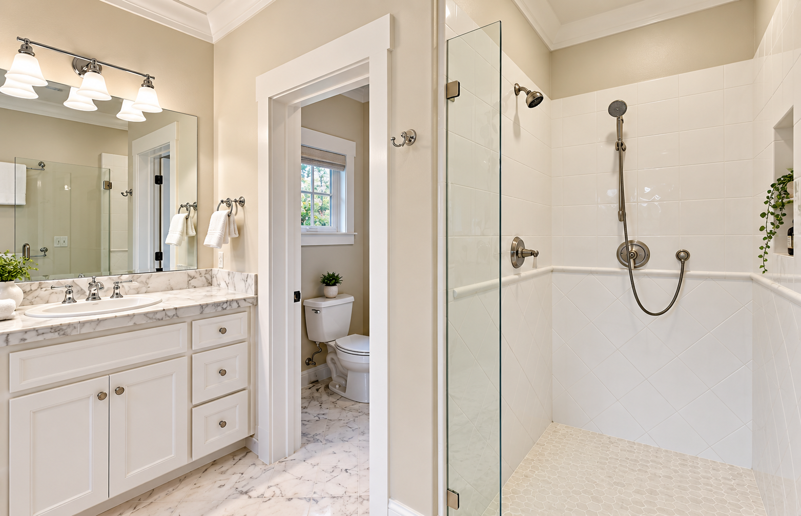 Modern Spa Bathroom with Marble Vanity and Shower.png