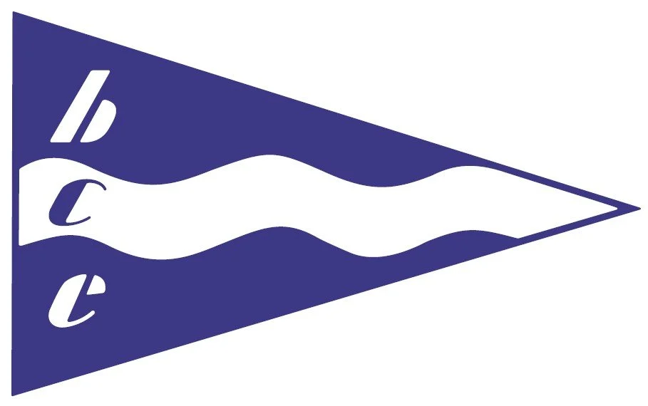Grafik mit lila Flagge und einem weißen Wellenmuster, das nach rechts zeigt.