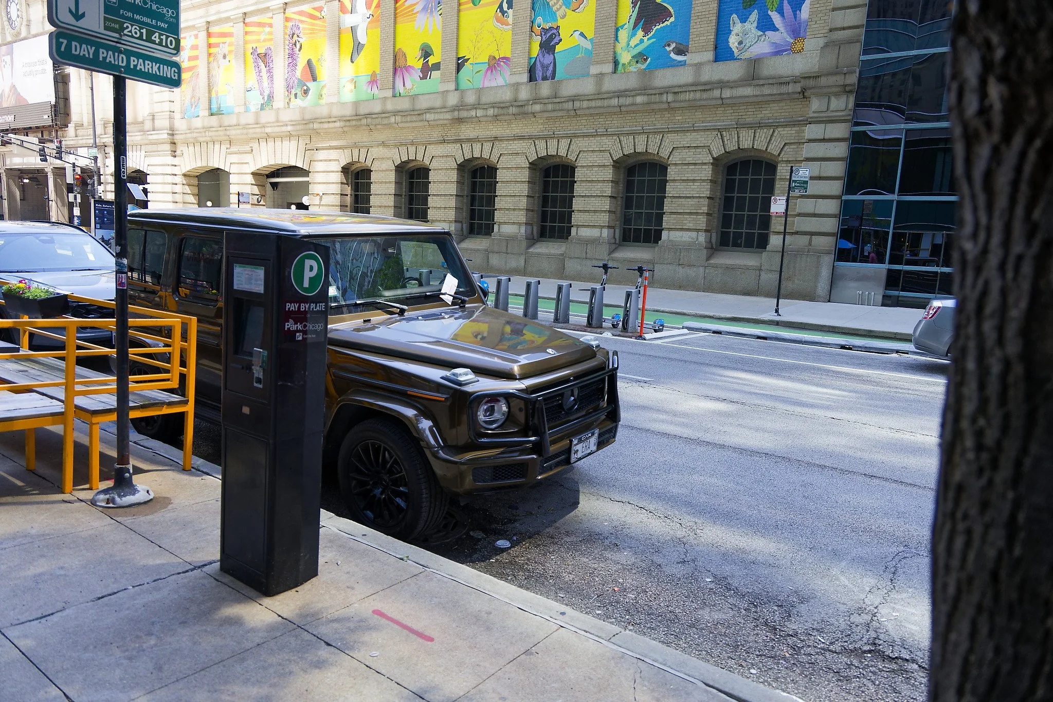 Huh ...
... Forgot to feed the parking meter.  Chicago parking ticket. The Parking violation fees in downtown Chicago range from $50 to $100. If not paid within 25 days, the fine doubles.