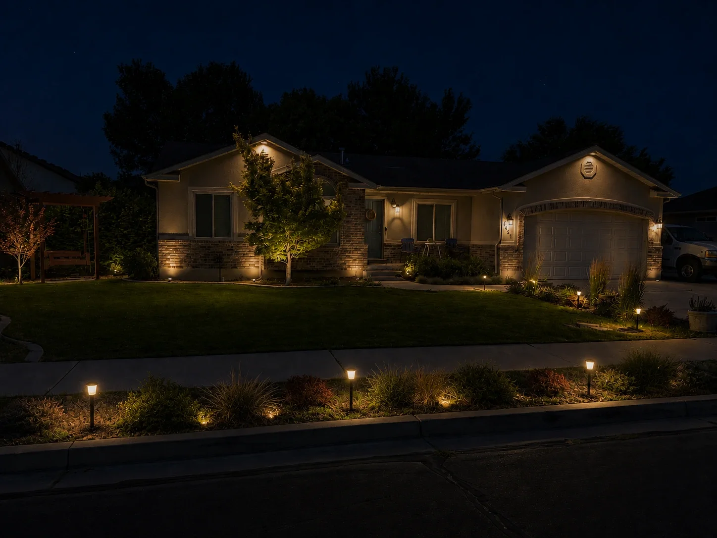 Nighttime home photo
