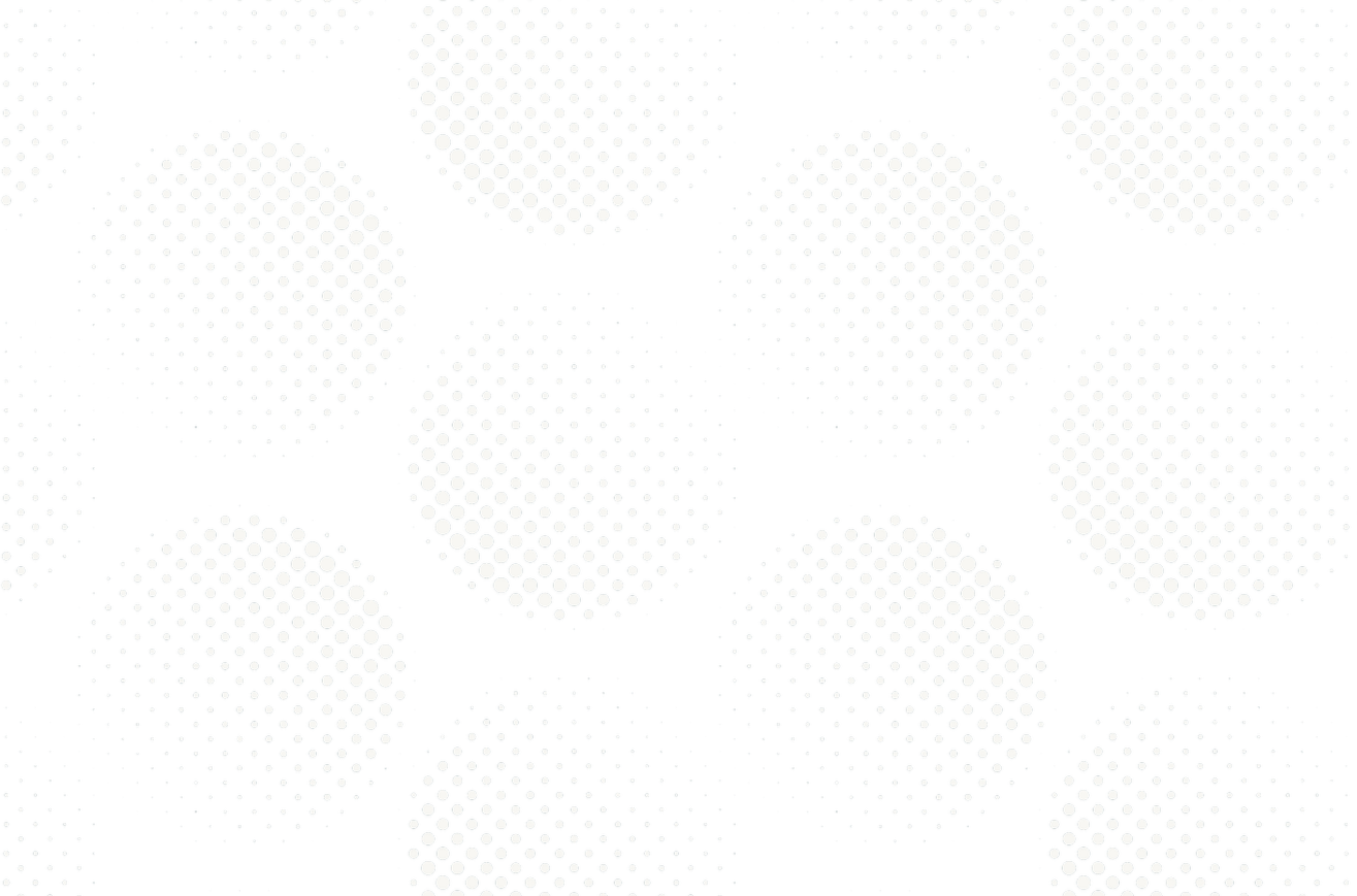 Black background with white dotted circles arranged in a grid pattern.