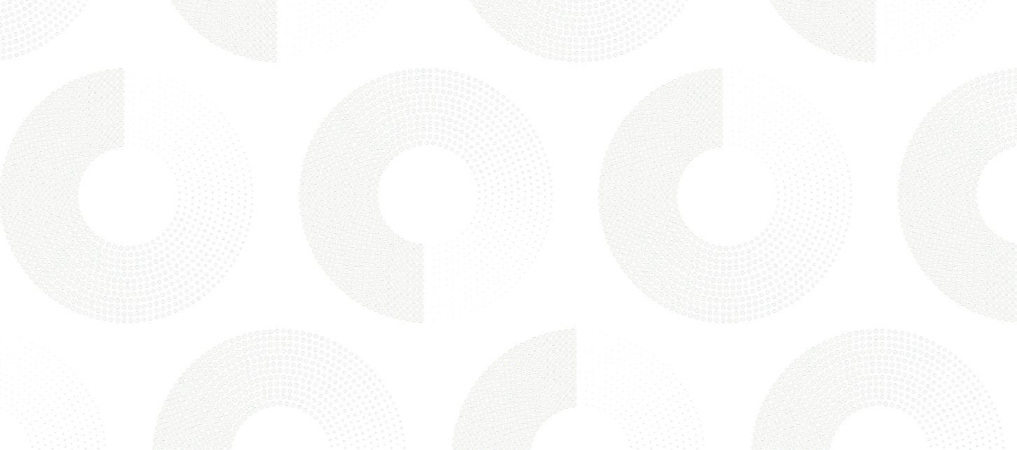 Pattern of white dotted rings on a black background