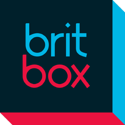 BritBox logo with blue and red text on a dark background