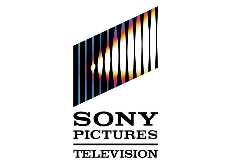 Sony Pictures Television logo featuring a stylized film strip with colorful light effects and text below that reads "SONY PICTURES TELEVISION."