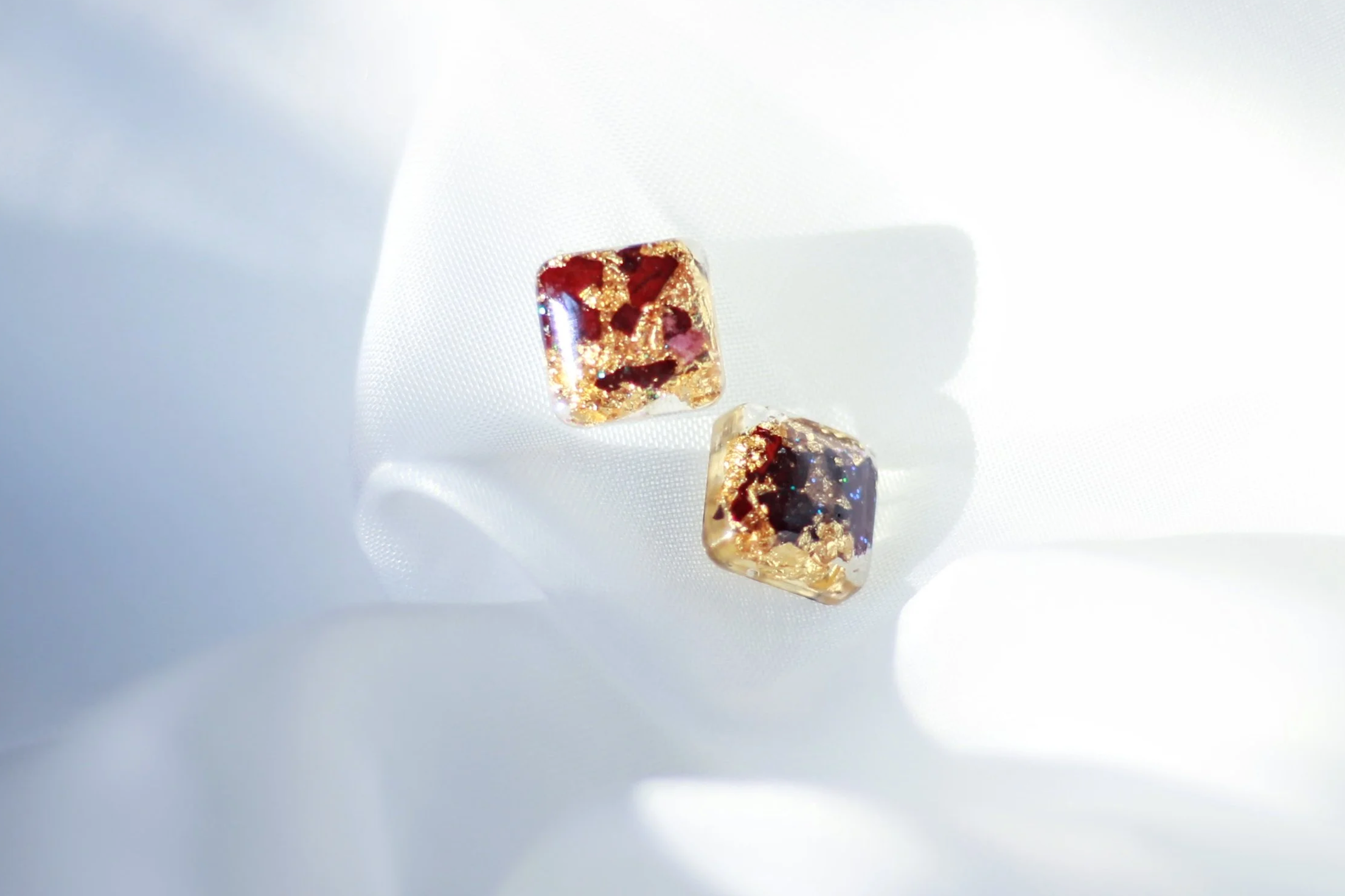 Gilded Rosewood Studs