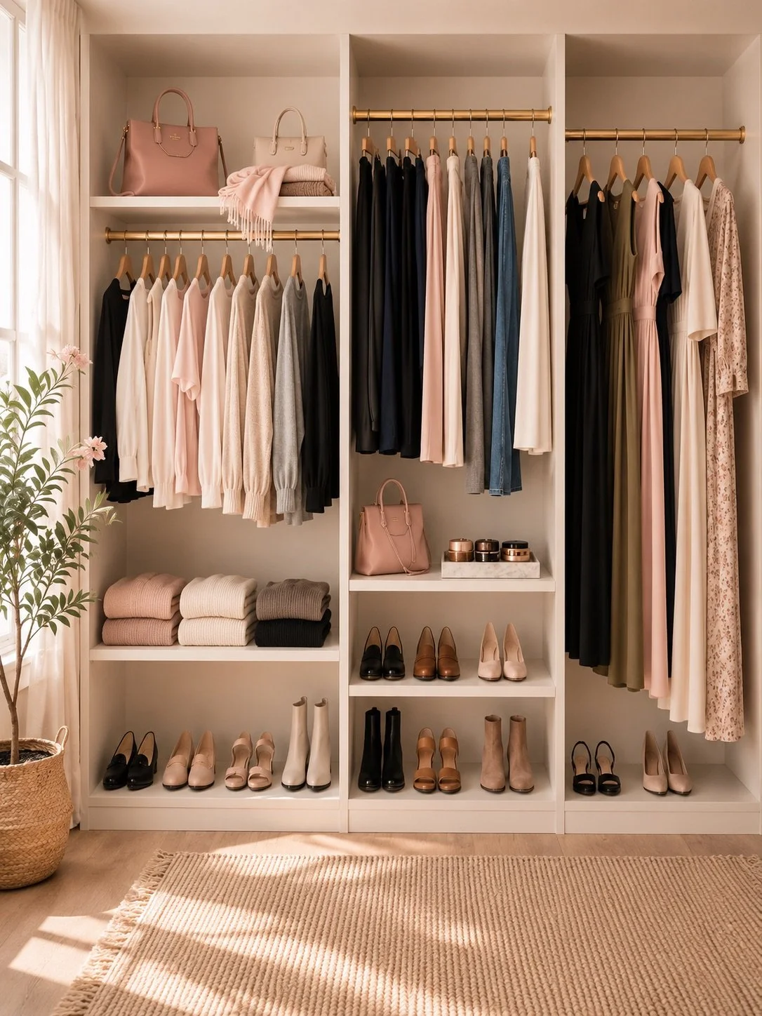 Closet of sustainable fashion
