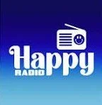 Logo of Happy Radio with a blue gradient background