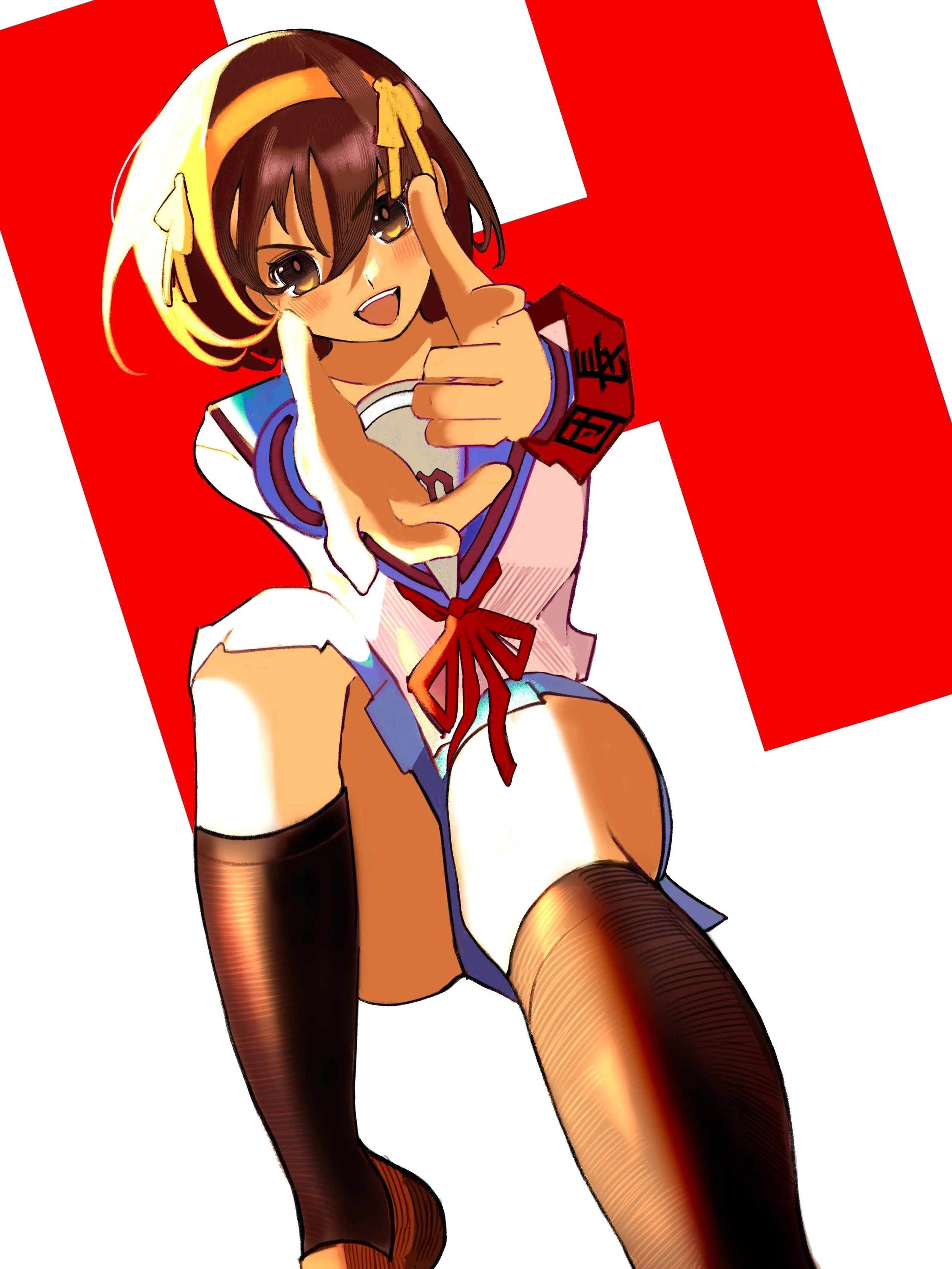 HARUHIIIII!!!❤️❤️❤️
This girl raised my ENTIRE personality🤣🤣‼️‼️‼️
Long live the SOS brigade!!! 
#haruhisuzumiya #kyoani #haruhi