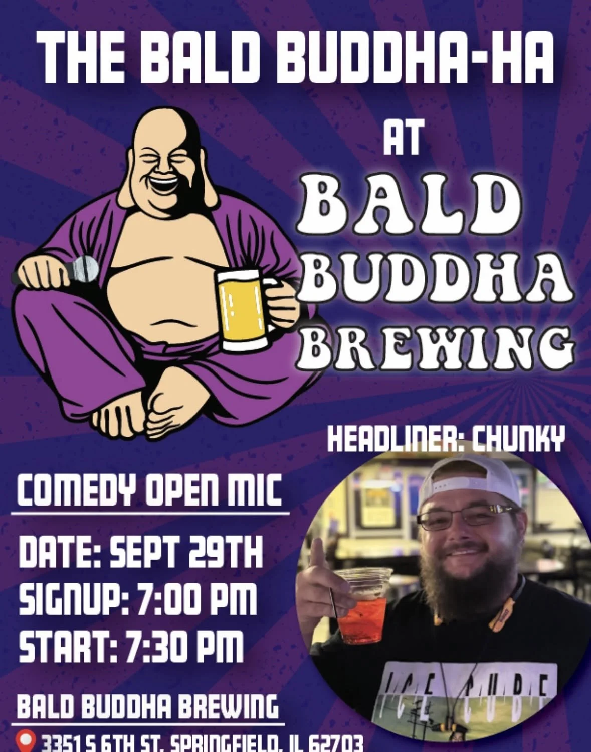 The Bald Buddha-ha @ Bald Buddha Brewing - Comedy Open Mic