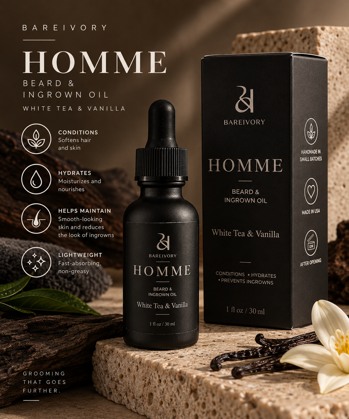HOMME Beard & Ingrown Oil