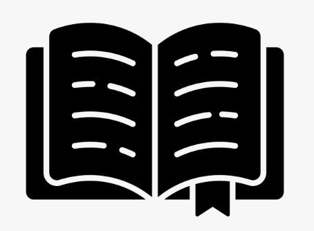 Icon of an open book with a bookmark.