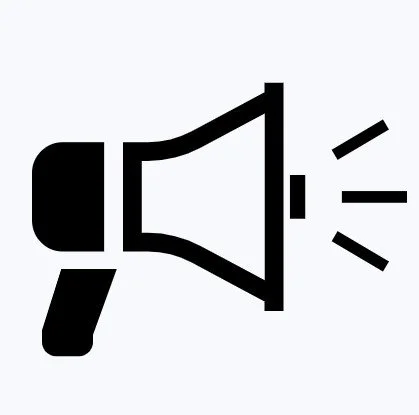 Icon of a megaphone indicating sound or volume alert.