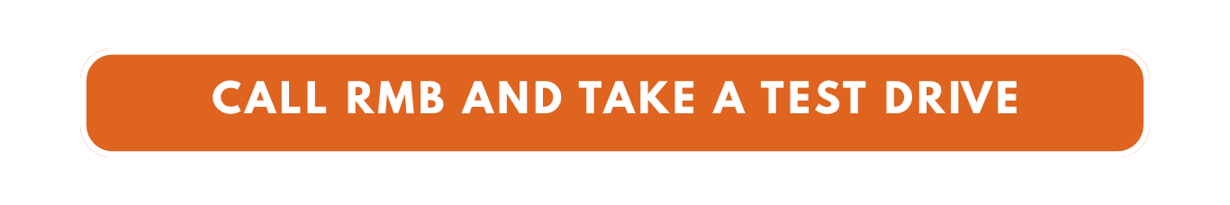 A banner with an orange background and white bordered text that says "Call RMB and Take a Test Drive".