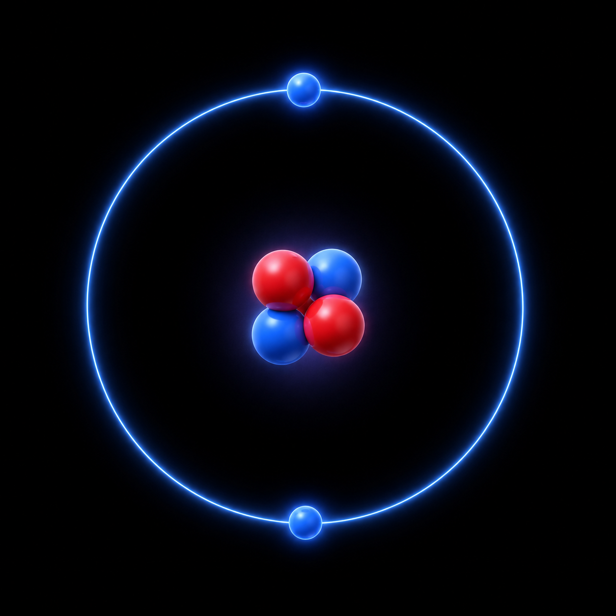 Two electrons in the ground state of a helium atom.