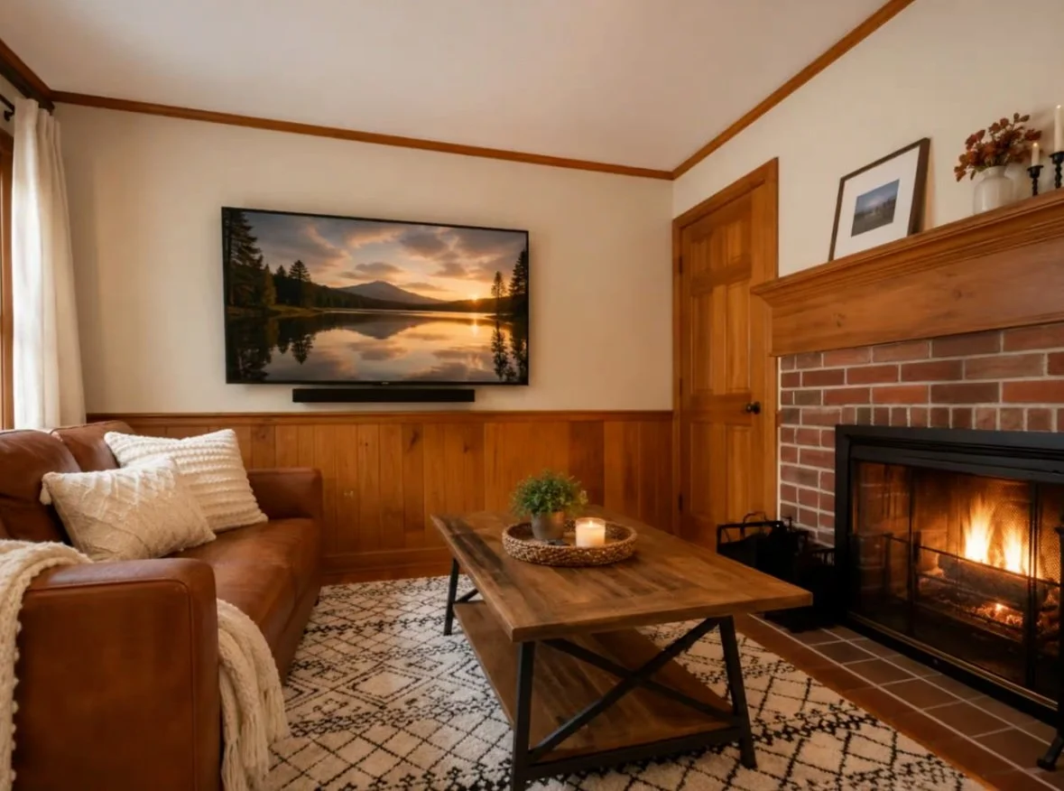 There&rsquo;s something special about ending a Maine summer day like this...

After a day on Crystal Lake, come back, get comfortable, and settle in by the fireplace for a quiet evening with family or friends.

With plenty of summer days still here, 
